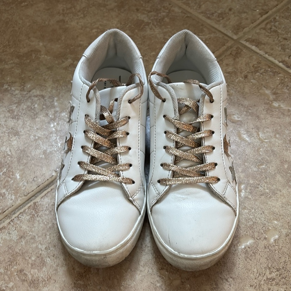 Portland Boot Co. Silver and Gold Star Sneakers